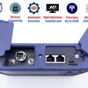 Elfcam – OTDR pour FTTH, 26dB/24dB Monomode 1310nm / 1550nm, Portable 4 en 1 OTDR + VFL+ OPM + OLS, OTDR Testeur Fib…