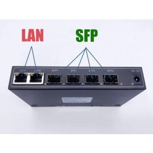 Gigabit Ethernet Switch avec 4 SFP Ports et 2 Ports Ethernet 10/100/1000Mbps, Plug & Play Non Géré, Métal Robuste (4 P…