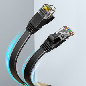 Elfcam® – Cat7 Câble Réseau Ethernet avec Connecteurs RJ45,Câble Flat, 4 Paires Torsadée Blindée, Haut Débit Jusqu&r…