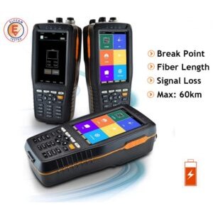 Elfcam® – ELF-290 Mini Réflectomètre à Fibre Optique Portable OTDR Monomode 1310nm / 1550nm, 24dB / 22dB, Portable 4…