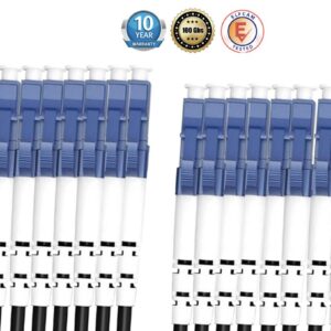 Elfcam® – Câble Fibre 8 Fibres avec Connecteurs 4x Duplex LC/UPC vers 4x Duplex LC/UPC, Fibre Optique Monomode 9/125…