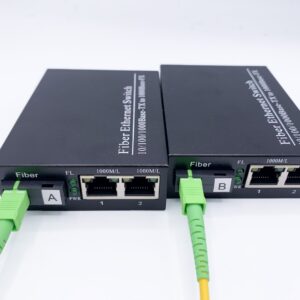 Lot de 2 Convertisseur Fibre Ethernet, Convertisseur de Média SFP Inclus, Jusqu&rsquo;à une Distance de 20KM sur Fibre Opt…