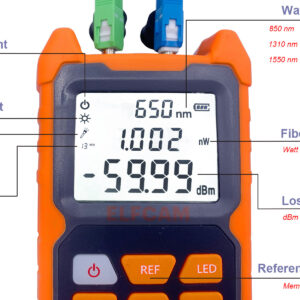 E-200 Mini Photomètre Fibre Optique Testeur de Puissance Câble Optique FTTH, Avec 2mW VFL ( Localisateur Visuel de Défauts…