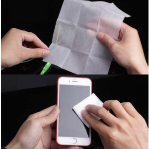 Lot de 50 Papiers de Nettoyage de la Fibre Optique avec l&rsquo;alcohol (Ref:5263)