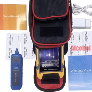 OTDR ELF-4800 pour FTTH, 1310nm / 1550nm / 1625nm 28dB / 26dB, Écran Tactile Portable 4 en 1, Testeur Fibre Optique/Réflec…