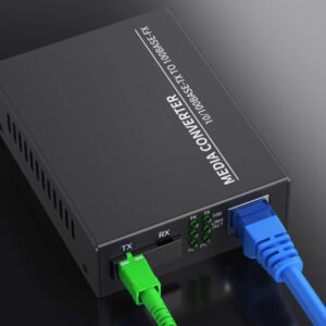 Lot de 2 Convertisseur Fibre Ethernet, Convertisseur de Média SFP Inclus, Jusqu&rsquo;à Une Distance de 20KM sur Fibre Opt…