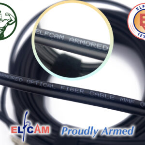 Elfcam® – Câble à Fibre Optique en Acier Blindé pour Extérieur et Intérieur LC/UPC à LC/UPC OS2 Duplex Monomode 9/12…