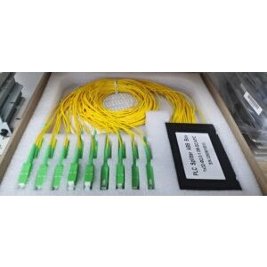 SC/APC PLC Singlemode-Glasfaser-Splitter (1×X) mit ABS-Kunststoffgehäuse (Ref:1856)