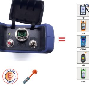ELF-3800 OTDR pour FTTH, 1310nm / 1550nm 24dB / 22dB, Portable 4 en 1 OTDR + VFL+ OPM + OLS (Ref:5399)