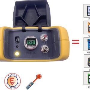 OTDR ELF-4800 pour FTTH, 1310nm / 1550nm / 1625nm 28dB / 26dB, Écran Tactile Portable 4 en 1, Testeur Fibre Optique/Réflec…