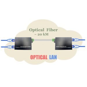 Lot de 2 Convertisseur Fibre Ethernet, Convertisseur de Média SFP Inclus, Jusqu’à une Distance de 20KM sur Fibre Opt…