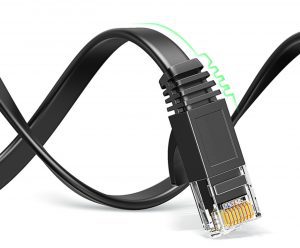 Elfcam® – Cat7 Câble Réseau Ethernet avec Connecteurs RJ45,Câble Flat, 4 Paires Torsadée Blindée, Haut Débit Jusqu&r…