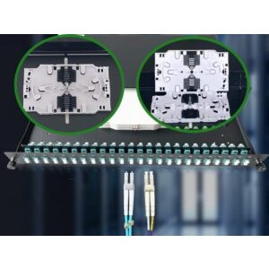 Elfcam® – Tiroir Optique 48 Ports LC/UPC Multimode OM3 OM4. Équipé de 48 Ports de LC/UPC Multimode, Installation dan…