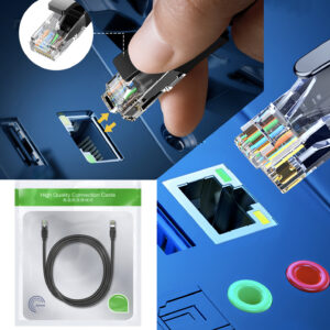 Elfcam® – Cat7 Câble Réseau Ethernet, Câble Rond avec Connecteurs RJ45, Cuivre Pur, Paire Torsadée Blindée STP, Haut…