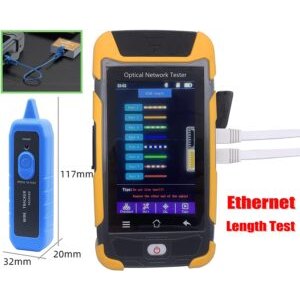 OTDR ELF-4800 pour FTTH, 1310nm / 1550nm / 1625nm 28dB / 26dB, Écran Tactile Portable 4 en 1, Testeur Fibre Optique/Réflec…