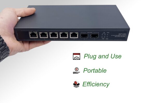 BrosTrend Switch Ethernet 2.5G 8 Ports, Switch Non-administrable Multi