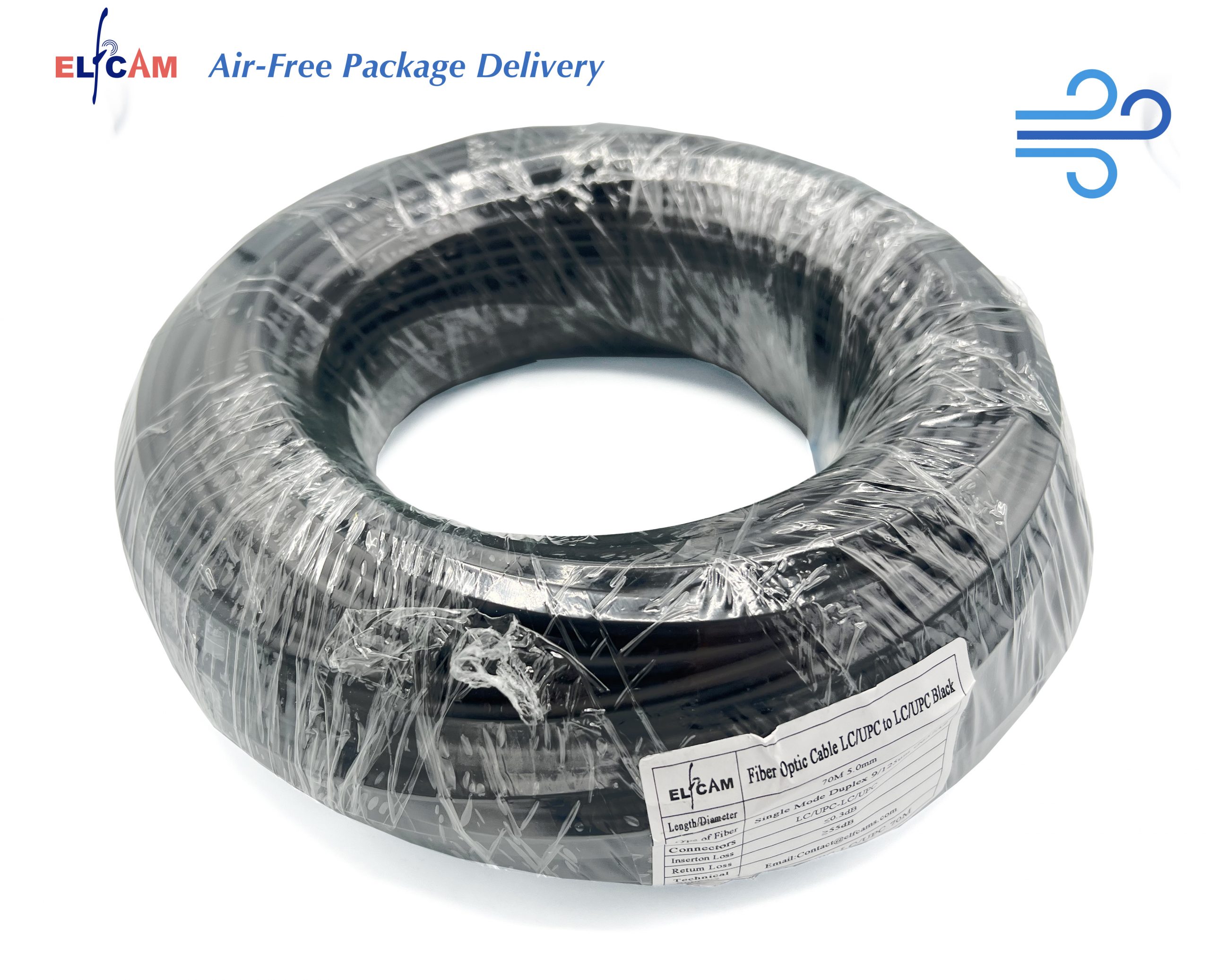 Elfcam Fibre Optic Cable SC/APC To LC/UPC Single Mode Simplex, LSZH Optical Cable White 2 M - View #3