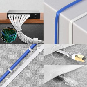 Elfcam® – Cat7 Câble Réseau Ethernet avec Connecteurs RJ45,Câble Flat, 4 Paires Torsadée Blindée, Haut Débit Jusqu&r…