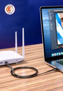 Elfcam® – Cat7 Câble Réseau Ethernet avec Connecteurs RJ45,Câble Flat, 4 Paires Torsadée Blindée, Haut Débit Jusqu&r…