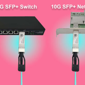 Câble AOC 10Gbit/s, Câble Fibre Optique avec 2*10G Transceiver SFP+, compatible avec Freebox Ultra, Freebox Delta, Compati…