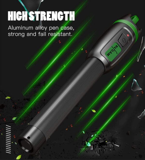 Ekoptic LR-50 Stylo Optique FTTH VFL Jusqu'à 30km - Localisateur Visuel Défauts Laser Rouge 30mW