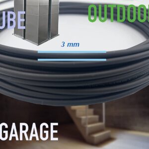 Câble à Fibre Optique en Acier Blindé pour Extérieur et Intérieur LC/UPC à LC/UPC Multimode Duplex OM3 Noir (Ref:4511)