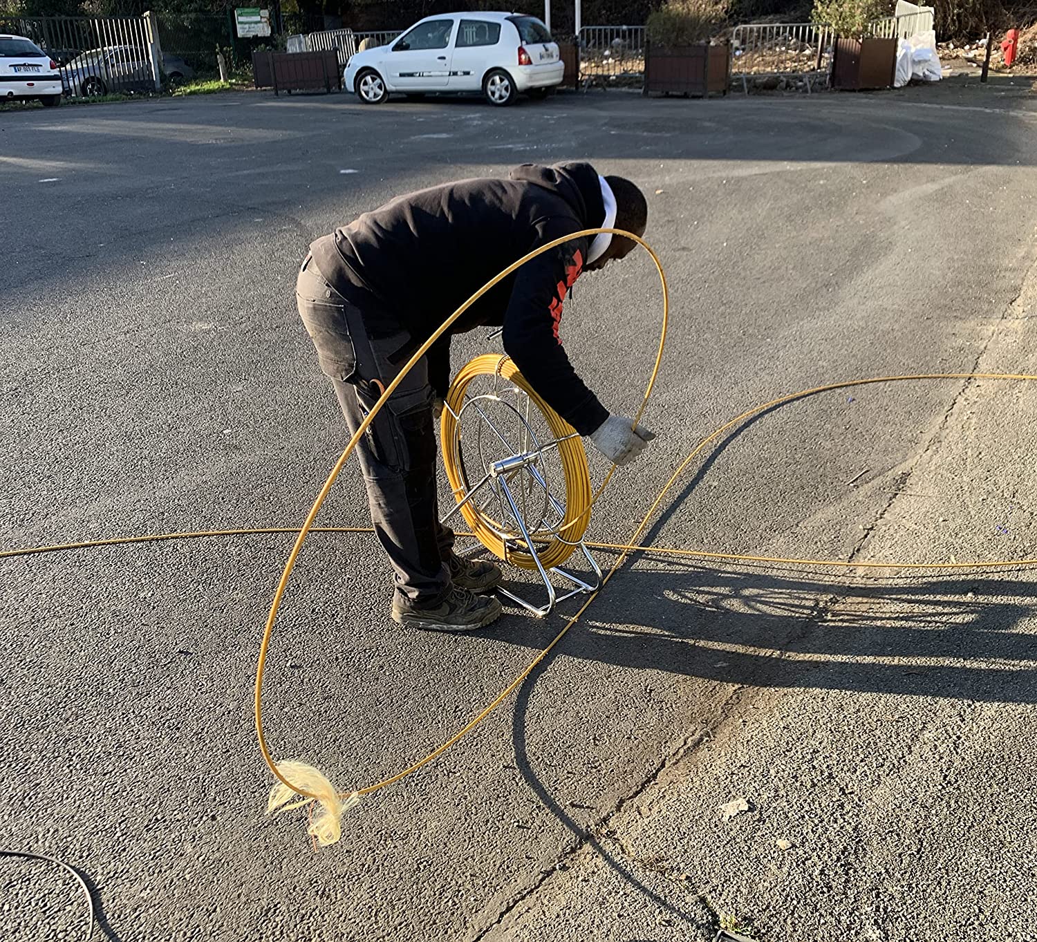 Aiguille de Tirage en Fibre de Verre, Diamètre 6,0mm, Pour Câbles Fibre Optique (FTTH & FTTx) et Éléctrique (Ref:5006)…