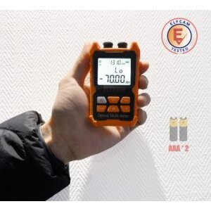 E-200 Mini Photomètre Fibre Optique Testeur de Puissance Câble Optique FTTH, Avec 2mW VFL ( Localisateur Visuel de Défauts…
