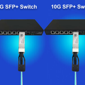 Câble AOC 10Gbit/s, Câble Fibre Optique avec 2*10G Transceiver SFP+, compatible avec Freebox Ultra, Freebox Delta, Compati…