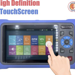 Elfcam – OTDR pour FTTH, 26dB/24dB Monomode 1310nm / 1550nm, Portable 4 en 1 OTDR + VFL+ OPM + OLS, OTDR Testeur Fib…