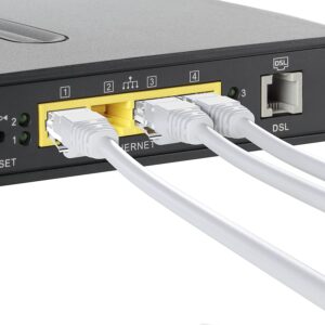 Elfcam® – Cat7 Câble Réseau Ethernet, Câble Rond avec Connecteurs RJ45, Cuivre Pur, Paire Torsadée Blindée STP, Haut…