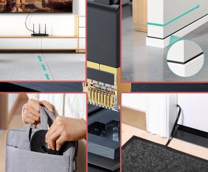 Elfcam® – Cat7 Câble Réseau Ethernet avec Connecteurs RJ45,Câble Flat, 4 Paires Torsadée Blindée, Haut Débit Jusqu&r…