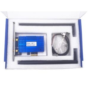 Carte WiFi 7 PCIe 4.0, sans Fil Tri-Bande 8774Mbps, Intel BE200 Adaptateur, pour Ordinateurs Intel Processeur avec Windows…