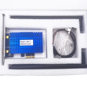 Carte WiFi 7 PCIe 4.0, sans Fil Tri-Bande 8774Mbps, Intel BE200 Adaptateur, pour Ordinateurs Intel Processeur avec Windows…