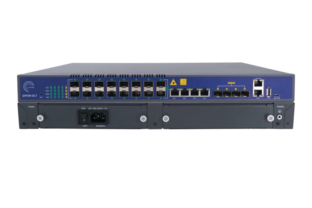OLT GPON 8 ports monté en baie 19 pouces