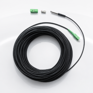 Elfcam - Câble Fibre Optique Monomode G.657.B3 SC/APC,Très Souple avec Œillet de Traction pour Passage Mural ou Conduit – Intérieur/Extérieur – Compatible Orange Livebox,SFR Box,Bouygues Bbox (Ref: 27261)
