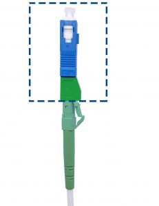 Adaptateur à Fibre Optique Câble Monomode Simplex LC/APC Femelle à SC/UPC Mâle, Lot de 1