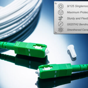 Câble/Rallonge Fibre Optique {Orange SFR Bouygues} – Jarretière Simplex Monomode SC/APC à SC/APC OS2- Blindage et Co…