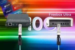 Elfcam® – 10Gb Convertisseur Fibre Ethernet Compatible avec Freebox Ultra, avec 1 Port 10G SFP+ et 1 Port 10G Ethern…