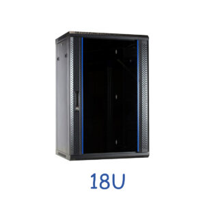 Baie murale 18U avec porte en verre 600x450x900mm