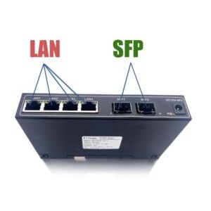 Elfcam® – Gigabit Ethernet Switch avec 2 SFP Ports et 4 Ports Ethernet 10/100/1000Mbps, Plug & Play Non Géré, M…