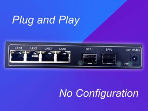 Elfcam® – Gigabit Ethernet Switch avec 2 SFP Ports et 4 Ports Ethernet 10/100/1000Mbps, Plug & Play Non Géré, M…