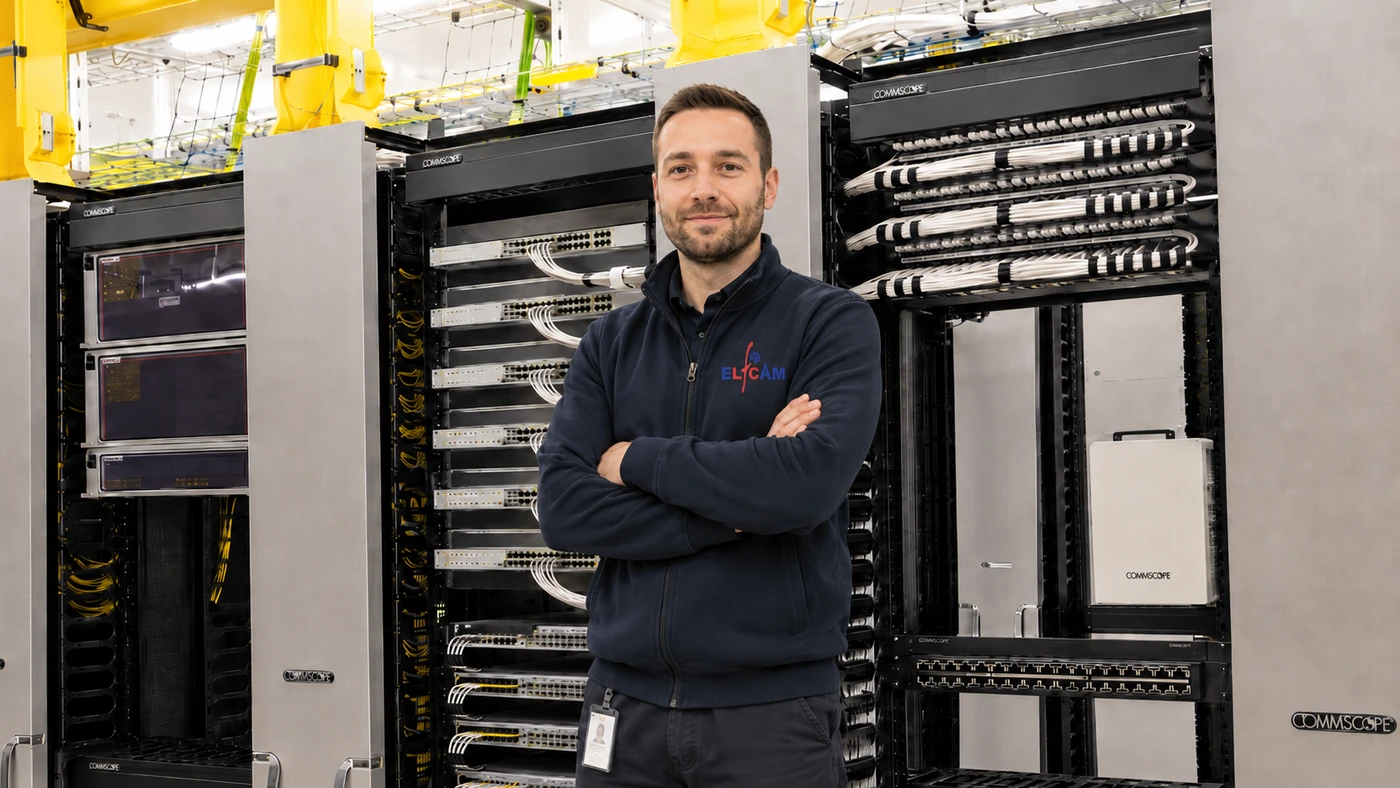 Elfcam 100G data centre network infrastructure — QSFP28 switches servers