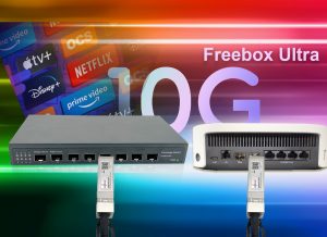 10Gb Commutateur Switch Fibre Optique Compatible avec Freebox Ultra et Orange Livebox, avec 8 Ports 10G SFP+ Plug & P…