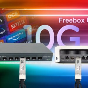 10Gb Commutateur Switch Fibre Optique Compatible avec Freebox Ultra et Orange Livebox, avec 8 Ports 10G SFP+ Plug & P…