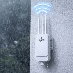 Elfcam - WiFi 6 Extérieur AX3000 Point d'accès extérieur - WiFi Dual Band 2.4G/5G 3000Mbps ,1 Port Gigabit WAN/LAN, Ét...