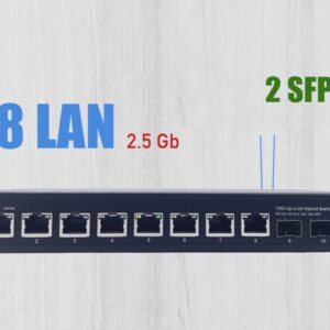 10Gb Commutateur Switch Fibre Optique Compatible avec Freebox Ultra et Orange Livebox 6, avec 2 Ports 10G SFP+ et 8 Ports …