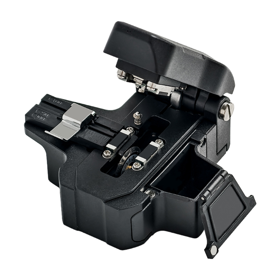 Cliveuse de Fibre Optique S12 Professionnelle – Coupe en Une Seule Étape, Angle de Coupe ≤ 0,6°, Lame en Acier au Tungstène 24 Positions (48 000 Coupes), Support Universel 3-en-1 pour Fibre Nue, Pigtail et Cordon Optique