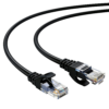 Elfcam® – Cable Ethernet Slim Cat 6, Cable de Red WAN LAN Cat6 32AWG, Ultra Slim Negro (Ref: 21899)