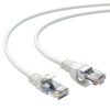 Elfcam® – Cable Ethernet Cat 6 Slim, Cable de Red LAN WAN Cat6 32AWG, Ultra Slim Blanco (Ref: 19165)